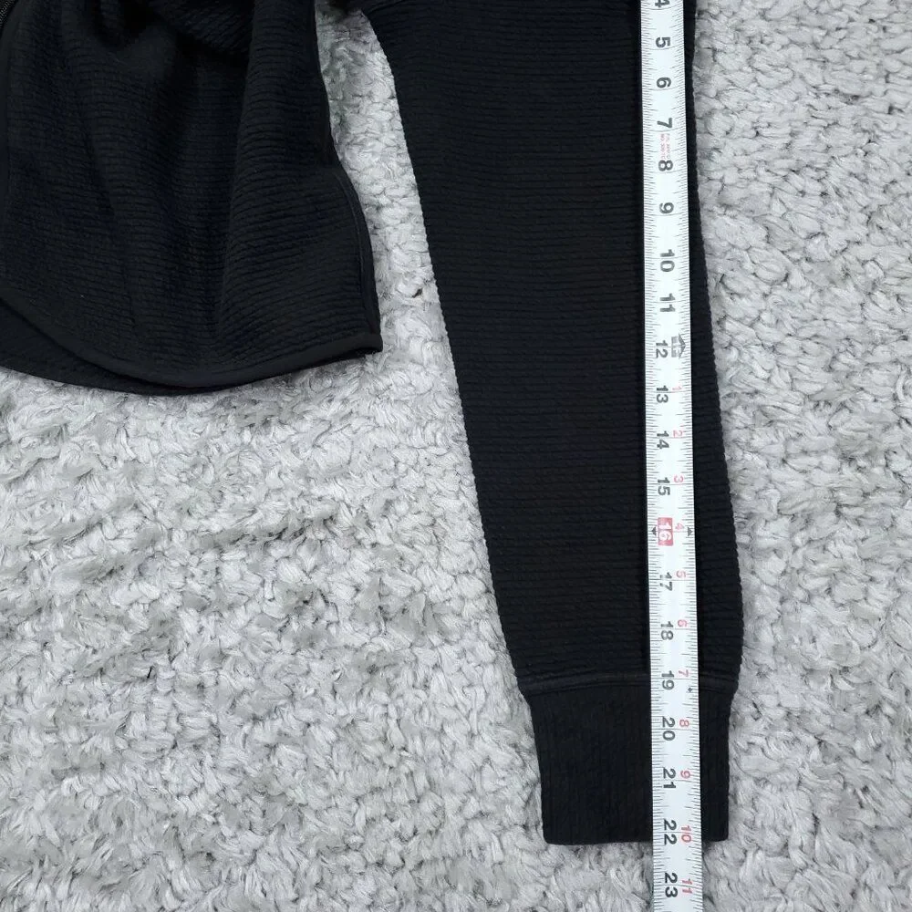 READ Lululemon On Repeat Jacket Women's Size 10 Black Full Zip Longline Slim Fit